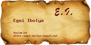 Egei Ibolya névjegykártya